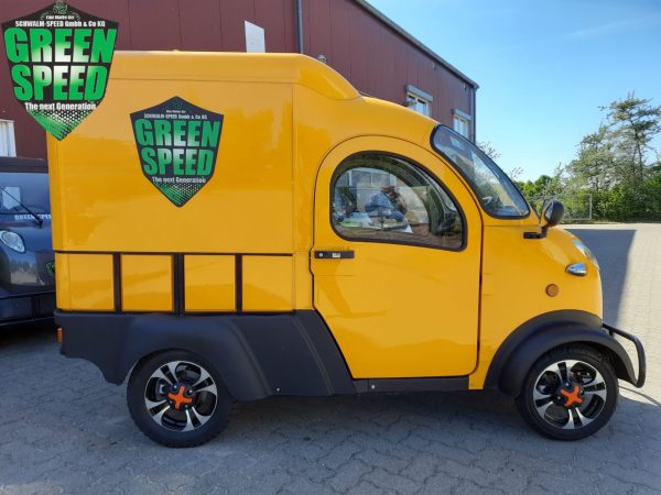 4-Rad Elektro Transporter E-MAX mit Kofferaufbau L6e Microauto Miniauto Mopedauto Microcar Minitransporter E-Truck V-MAX – Bild 7