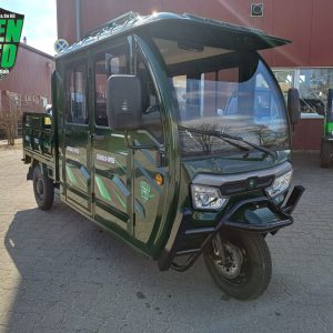 3-Rad Cargo Premium "PLUS" DOKA mit DOPPELKABINE und Pritsche/Kipper Microcar Mopedauto Kabinenroller APE Porter Cargo Runner