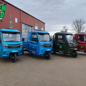 3-Rad Elektro Kipper Cargo Premium "PETER" Pritsche Elektro Frosch Volta Pro Runner APE Porter D-Truck E-Truck Hopper L2e 25 Km/h Mofa oder 45 Km/h AM