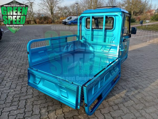 3-Rad Elektro Kipper Cargo Premium "PETER" Pritsche Elektro Frosch Volta Pro Runner APE Porter D-Truck E-Truck Hopper – Bild 7