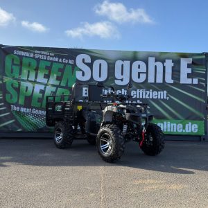 E-Quad FARMER ATV 4X2 Pritsche CARGO Kipper UTV Elektro 45km/h Transporter Elektro Quad Elektrisches 4Rad 2WD L6e ab 15 Jahren Hecht Farmers
