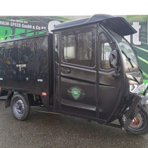 "PETIT" Kasten mit Kippfunktion 25 km/h 3-Rad Elektro Cargo Mopedauto Microcar Runner APE Geco Futura Econelo hase intel wordfencer Vermietung