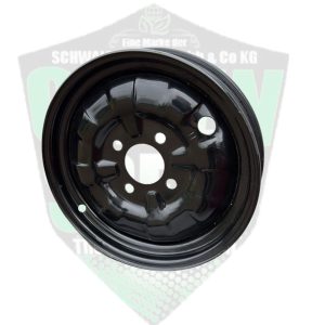 12 Zoll Stahlfelge Schwarz H 4 Loch